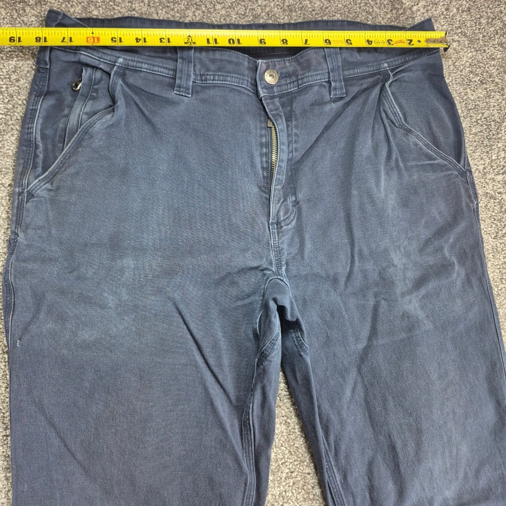 Duluth Trading Co Flex Fire Hose Pants Mens 38x34 Blue Slim Fit Work Utility - Picture 5 of 9